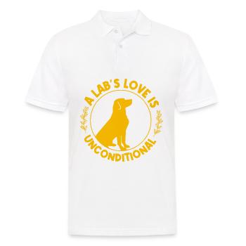 A Lab's Love is uncoditional - Men's Polo Shirt - white - Front - Kai (181cm)