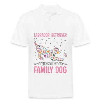 Labrador Retriever le chien de famille ultime - Polo Homme - blanc - Devant - Kai (181cm)