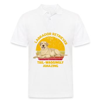 Labrador Retriever - Men's Polo Shirt - white - Front - Kai (181cm)