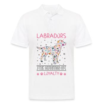 Labradors the definition of Loyalty - Männer Poloshirt - Weiß - Vorne - Kai (181cm)