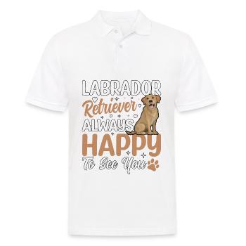 LABRADOR RETRIEVER toujours heureux de vous voir - Polo Homme - blanc - Devant - Kai (181cm)