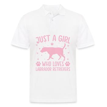 Juste une fille qui aime Labrador Retrivers - Polo Homme - blanc - Devant - Kai (181cm)