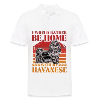 Je préfère être à la maison avec mon havanais - Polo Homme - blanc - Devant - Kai (181cm)