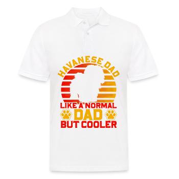 Papa havanais comme un père normal mais plus cool - Polo Homme - blanc - Devant - Kai (181cm)