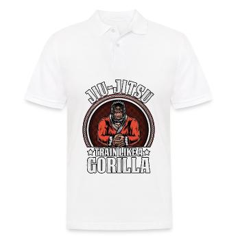 Jiu-Jitsu train like a Gorilla - Men's Polo Shirt - white - Front - Kai (181cm)