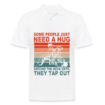 Brazilian Jiu-Jitsu Lustiger Spruch - Männer Poloshirt - Weiß - Vorne - Kai (181cm)
