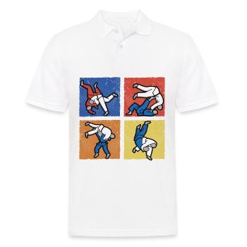 Brazilian Jiu-Jitsu - Männer Poloshirt - Weiß - Vorne - Kai (181cm)