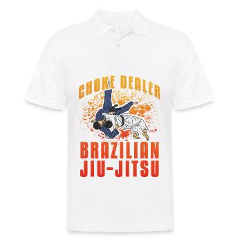 Choke Dealer Brazilian Jiu-Jitsu - Men's Polo Shirt - white - Front - Kai (181cm)