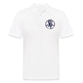Pentagramm Schädel - Männer Poloshirt - Weiß - Vorne - Kai (181cm)