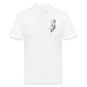 Halb wolfskopf ornamentale Gestaltung - Männer Poloshirt - Weiß - Vorne - Kai (181cm)