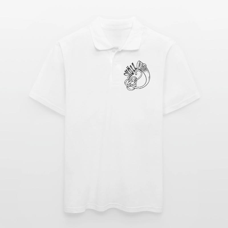 Sköll, Skoell oder Skohell oder Skøll DOTWORK ART Männer Poloshirt