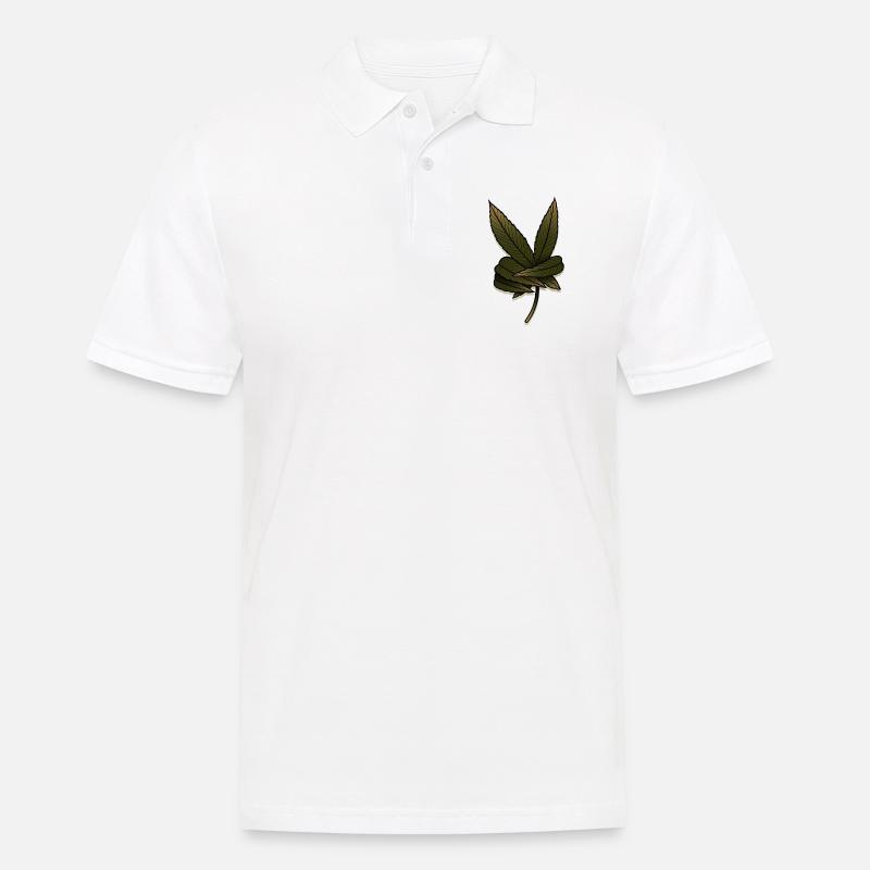 Yeah man ! feuille de cannabis - Polo Homme - blanc