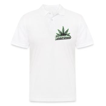 Les couleurs peuvent être modifiées | Cannanis Inhale Exhale - Polo Homme - blanc - Devant - Kai (181cm)
