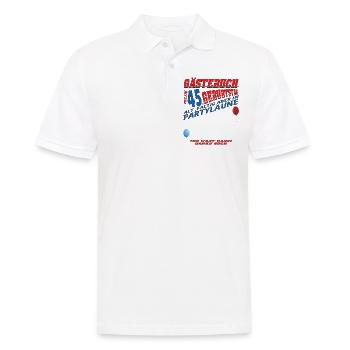 45. Geburtstag Mann und Frau Gästebuch - Männer Poloshirt - Weiß - Vorne - Kai (181cm)