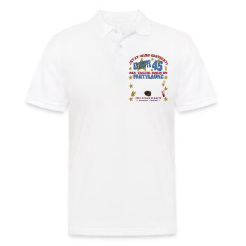 45. Geburtstag Mann und Frau Gästebuch - Männer Poloshirt - Weiß - Vorne - Kai (181cm)