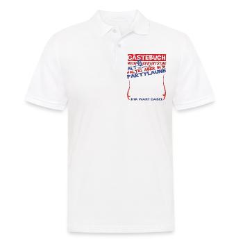 45. Geburtstag Mann und Frau Gästebuch - Männer Poloshirt - Weiß - Vorne - Kai (181cm)