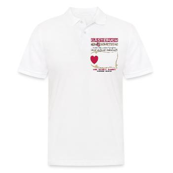 45. Geburtstag Mann und Frau Gästebuch - Männer Poloshirt - Weiß - Vorne - Kai (181cm)