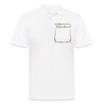 45. Geburtstag Mann und Frau Gästebuch - Männer Poloshirt - Weiß - Vorne - Kai (181cm)