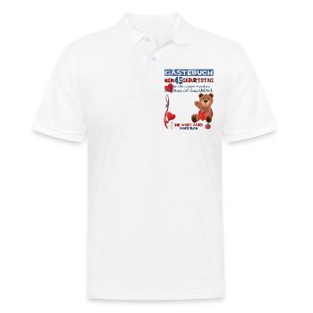 45. Geburtstag Mann und Frau Gästebuch - Männer Poloshirt - Weiß - Vorne - Kai (181cm)
