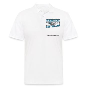 55th Birthday Man and Woman Guestbook - Men's Polo Shirt - white - Front - Kai (181cm)