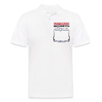 65th Birthday Man and Woman Guestbook - Men's Polo Shirt - white - Front - Kai (181cm)