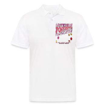 70. Geburtstag Mann und Frau Gästebuch - Männer Poloshirt - Weiß - Vorne - Kai (181cm)