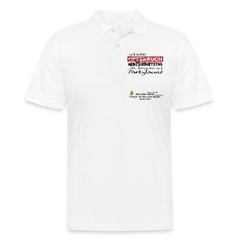 75th Birthday Man and Woman Guestbook - Men's Polo Shirt - white - Front - Kai (181cm)
