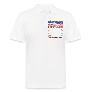 85th Birthday Man and Woman Guestbook - Men's Polo Shirt - white - Front - Kai (181cm)