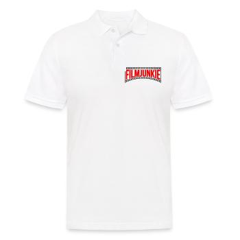 Farben änderbar | Film Junkie - Männer Poloshirt - Weiß - Vorne - Kai (181cm)