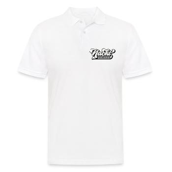 Farben änderbar | Nackt seh ich noch besser aus - Männer Poloshirt - Weiß - Vorne - Kai (181cm)