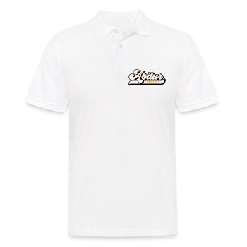 Farben änderbar | Abitur 2023 - Männer Poloshirt - Weiß - Vorne - Kai (181cm)