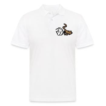 Chat chiot / chat pet / idée cadeau drôle - Polo Homme - blanc - Devant - Kai (181cm)