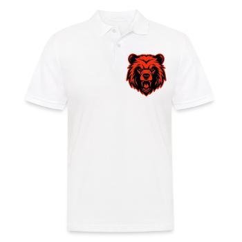 Bear Head - Men's Polo Shirt - white - Front - Kai (181cm)