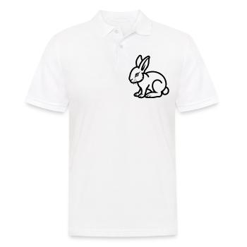 Hase Ostern - Männer Poloshirt - Weiß - Vorne - Kai (181cm)