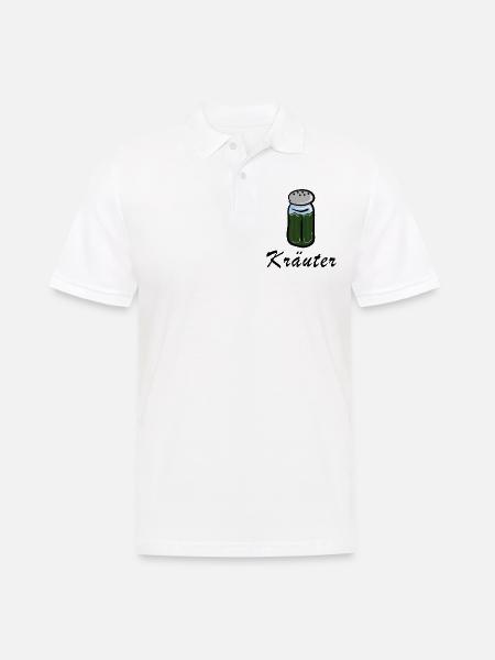 Kräuterstreuer - Männer Poloshirt - Weiß