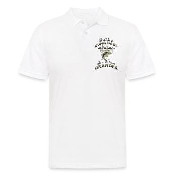 Don't Be A Dumb Bass - Be A Reel Cool Grandpa - Männer Poloshirt - Weiß - Vorne - Kai (181cm)