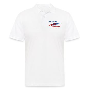 Wir halten zusammen, Knoten - Männer Poloshirt - Weiß - Vorne - Kai (181cm)
