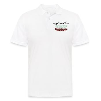 Aus dem Weg ich muss in die Sächsische Schweiz - Männer Poloshirt - Weiß - Vorne - Kai (181cm)