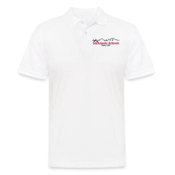 Sächsiche Schweiz - Skyline - Männer Poloshirt - Weiß - Vorne - Kai (181cm)