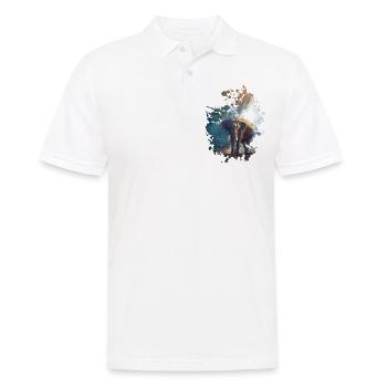 Elefant - Männer Poloshirt - Weiß - Vorne - Kai (181cm)