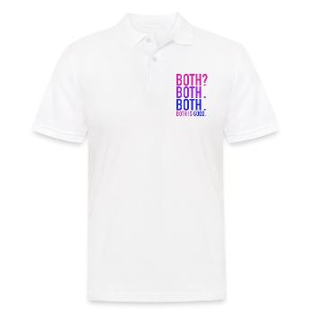 Bisexuel LGBT deux fierté gaie CSD amour amour - Polo Homme - blanc - Devant - Kai (181cm)