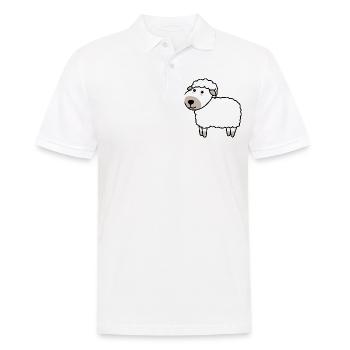 Sheep Comic Animal - Men's Polo Shirt - white - Front - Kai (181cm)