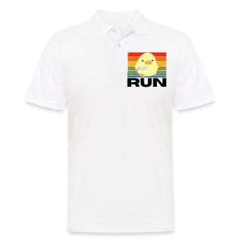 Run duck with knife meme funny saying vintage - Men's Polo Shirt - white - Front - Kai (181cm)