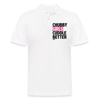 Chubby Girls Cuddle Better - Männer Poloshirt - Weiß - Vorne - Kai (181cm)