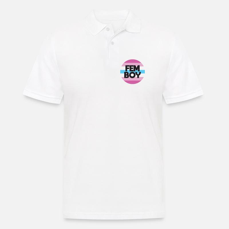 Femboy - Männer Poloshirt - Weiß