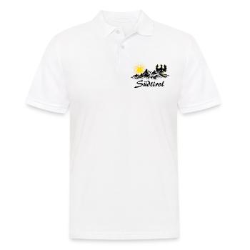 Südtirol Design - Männer Poloshirt - Weiß - Vorne - Kai (181cm)