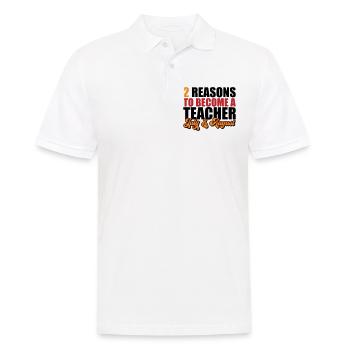 2 Gründe Lehrer zu werden | Farben änderbar - Männer Poloshirt - Weiß - Vorne - Kai (181cm)