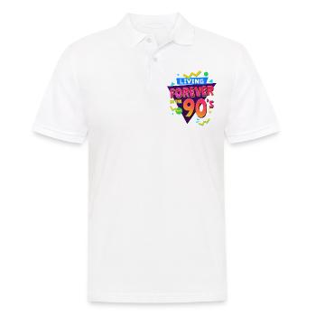 COLORFUL 90'S OUTFIT RETRO OLDSCHOOL GIFT - Men's Polo Shirt - white - Front - Kai (181cm)