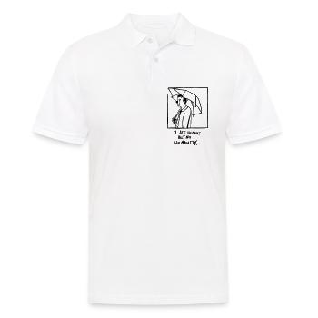 Ich sehe Menschen, aber keine Menschlichkeit - Männer Poloshirt - Weiß - Vorne - Kai (181cm)