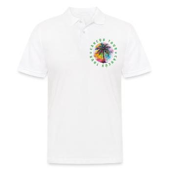 Cancun Tour Urlaub Plame Bunt - Männer Poloshirt - Weiß - Vorne - Kai (181cm)